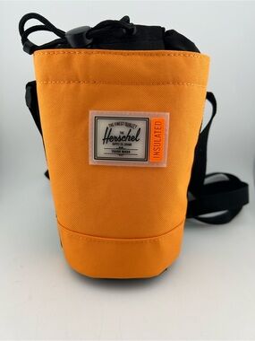 Herschel Supply Company Orange and Black Insulated Bottle Pouch